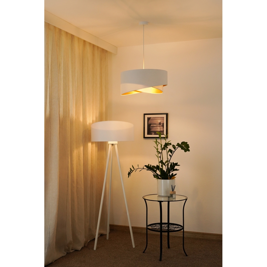 Brilagi - LED Lühter LYRA 1xE27/15W/230V valge/kuldne