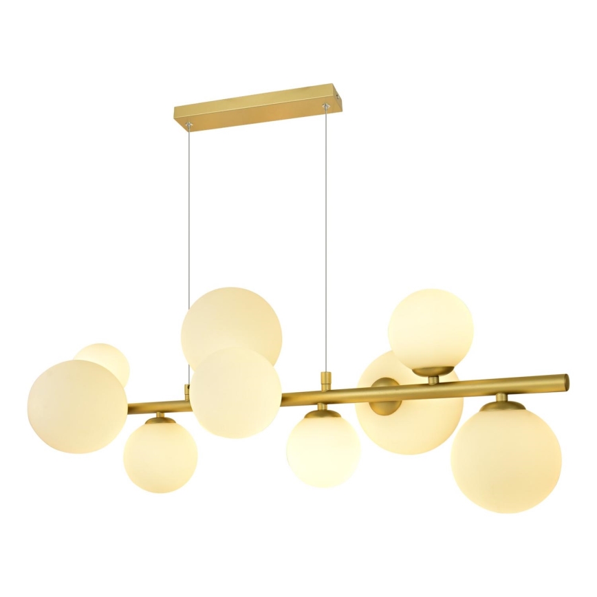 Brilagi - LED Lühter MILLA 10xG9/3W/230V kuldne/valge