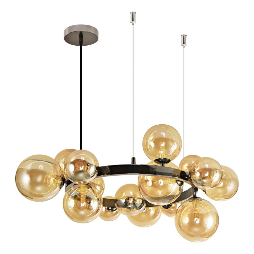 Brilagi - LED Lühter MILLA 15xG9/3W/230V läikiv kroom/kuldne