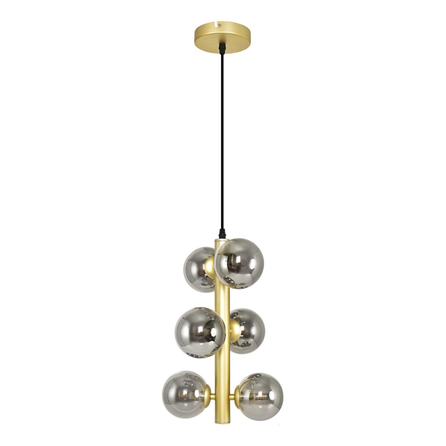Brilagi - LED Lühter MILLA 6xG9/3W/230V kuldne/suitsune