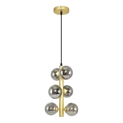 Brilagi - LED Lühter MILLA 6xG9/3W/230V kuldne/suitsune