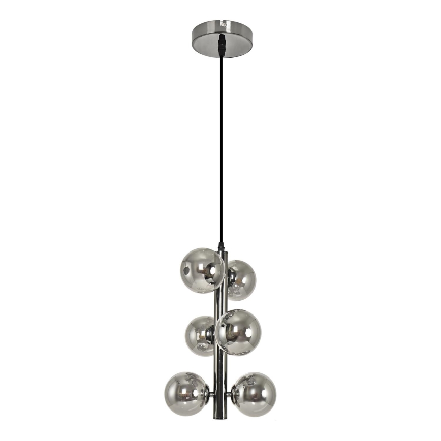 Brilagi - LED Lühter MILLA 6xG9/3W/230V läikiv kroom/suitsune