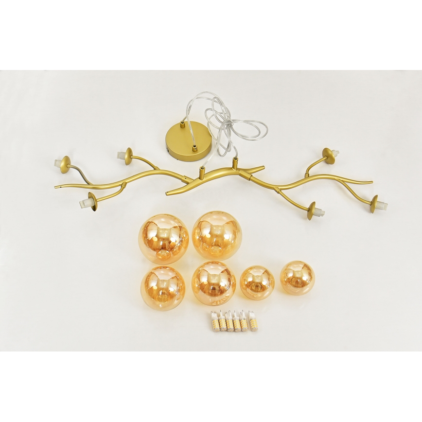 Brilagi - LED Lühter MISTEL 6xG9/3W/230V kuldne