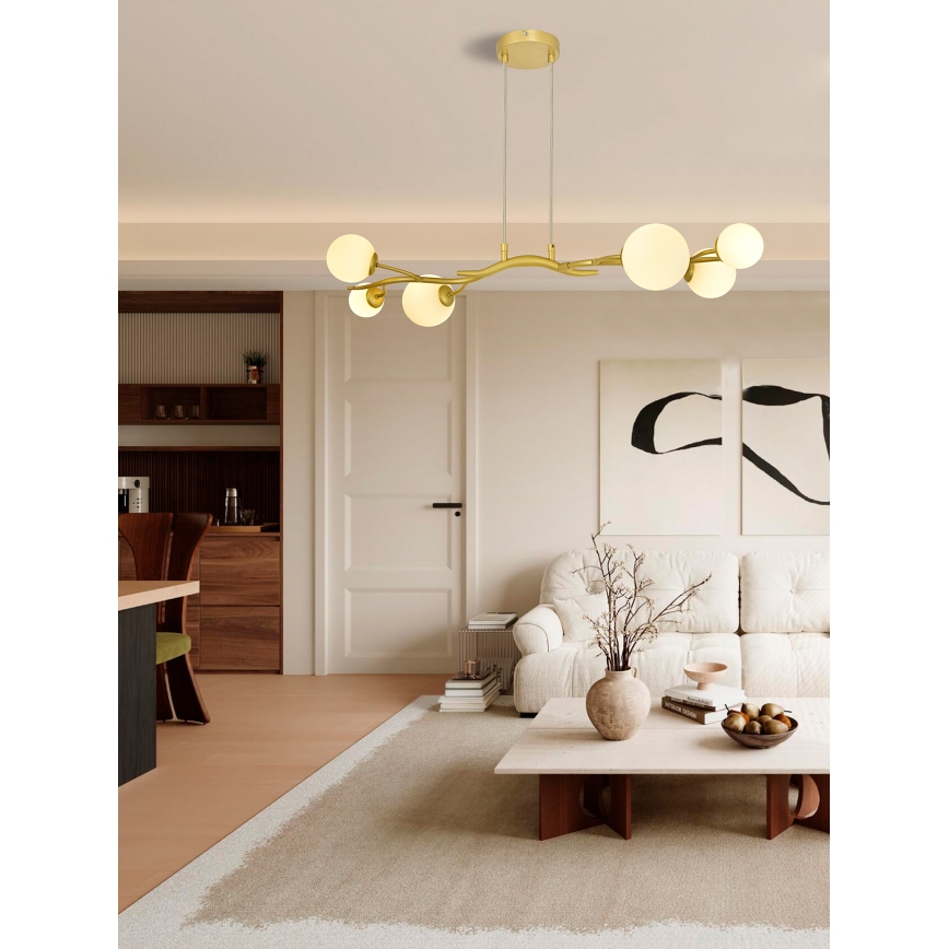 Brilagi - LED Lühter MISTEL 6xG9/3W/230V kuldne/valge