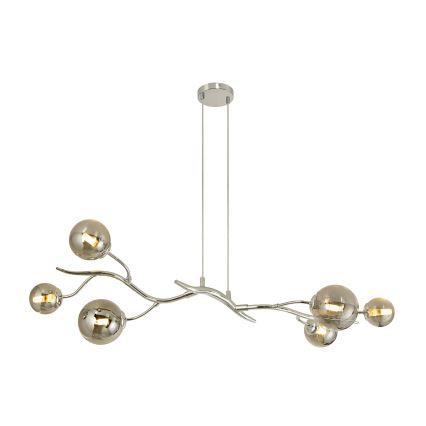 Brilagi - LED Lühter MISTEL 6xG9/3W/230V läikiv kroom/suitsune