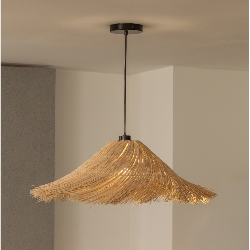 Brilagi - LED-lühter nööril CERIA BOHO 1xE27/40W/230V läbimõõt 100 cm rotangist