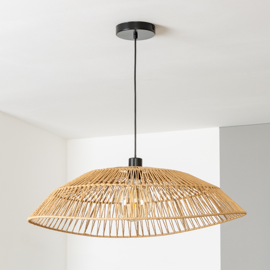 Brilagi - LED-lühter nööril CERIA BOHO 1xE27/40W/230V Ø 70 cm pruun