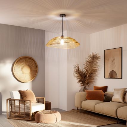 Brilagi - LED-lühter nööril CERIA BOHO 1xE27/40W/230V Ø 70 cm pruun