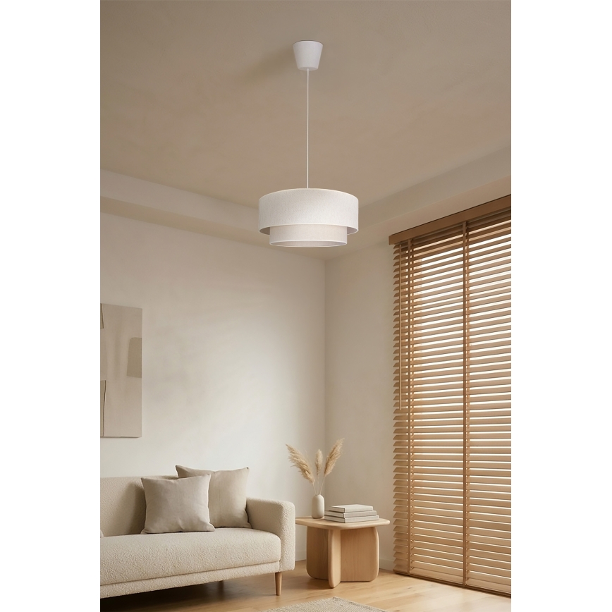 Brilagi - LED-lühter riputuskaabliga BOHO ECO 1xE27/10W/230V, Ø 40 cm, kreemjas