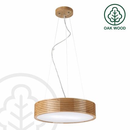 Brilagi - LED-lühter riputuskaabliga CARVALHO MODERN 2xE27/60W/230V tamm, läbimõõt 37,5 cm