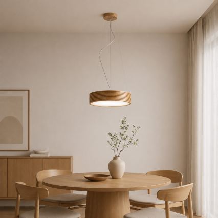 Brilagi - LED-lühter riputuskaabliga CARVALHO MODERN 2xE27/60W/230V tamm, läbimõõt 37,5 cm
