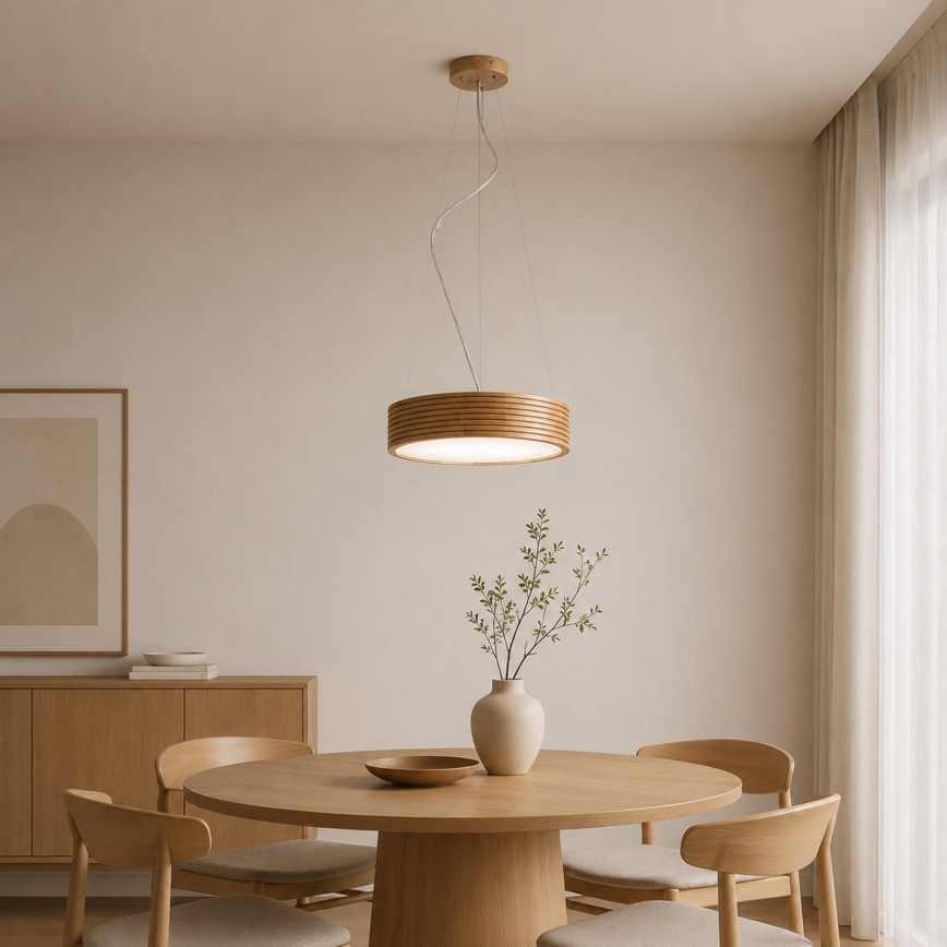 Brilagi - LED-lühter riputuskaabliga CARVALHO MODERN 2xE27/60W/230V tamm, läbimõõt 37,5 cm
