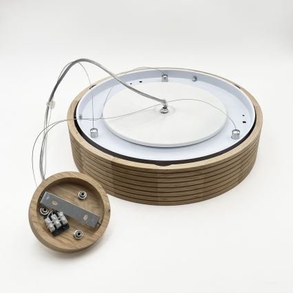 Brilagi - LED-lühter riputuskaabliga CARVALHO MODERN 2xE27/60W/230V tamm, läbimõõt 37,5 cm