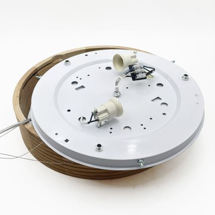 Brilagi - LED-lühter riputuskaabliga CARVALHO MODERN 2xE27/60W/230V tamm, läbimõõt 37,5 cm