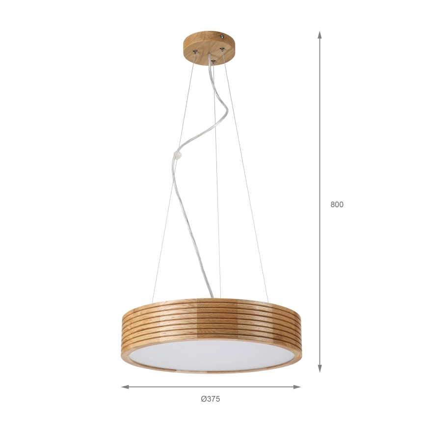 Brilagi - LED-lühter riputuskaabliga CARVALHO MODERN 2xE27/60W/230V tamm, läbimõõt 37,5 cm
