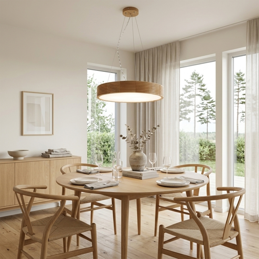 Brilagi - LED-lühter riputuskaabliga CARVALHO MODERN 3xE27/60W/230V tamm läbimõõt 47,5 cm
