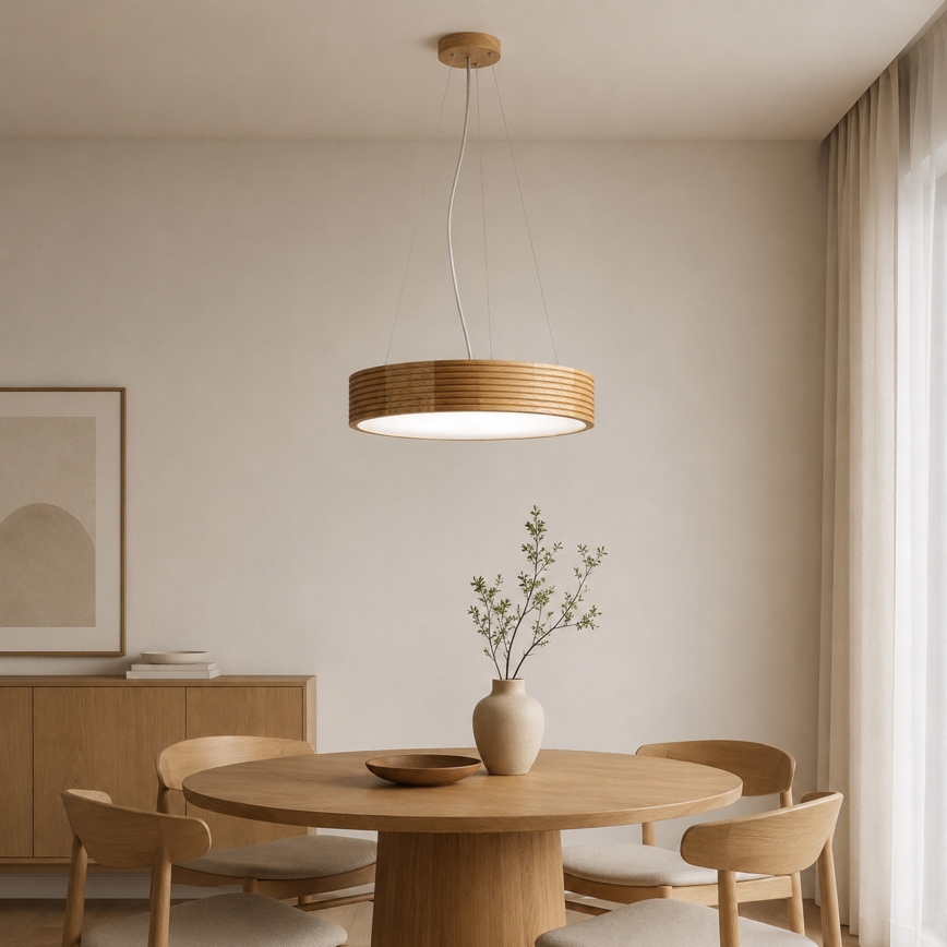 Brilagi - LED-lühter riputuskaabliga CARVALHO MODERN 3xE27/60W/230V tamm läbimõõt 47,5 cm