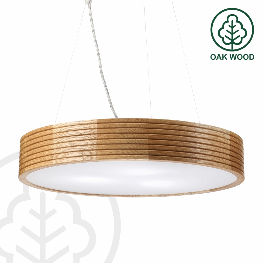 Brilagi - LED-lühter riputuskaabliga CARVALHO MODERN 3xE27/60W/230V tamm läbimõõt 47,5 cm