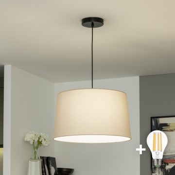 Brilagi - LED-lühter riputuskaabliga CERIA 1xE27/40W/230V läbimõõt 45 cm beež