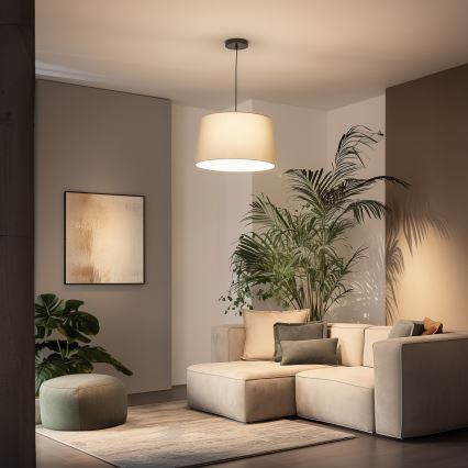 Brilagi - LED-lühter riputuskaabliga CERIA 1xE27/40W/230V läbimõõt 45 cm beež