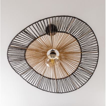 Brilagi - LED-lühter riputuskaabliga CERIA BOHO 1xE27/40W/230V läbimõõt 80 cm must/pruun