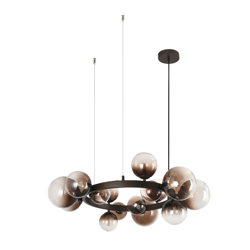 Brilagi - LED-lühter riputuskaabliga MILLA 15xG9/3W/230V pruun/suitsune pruun