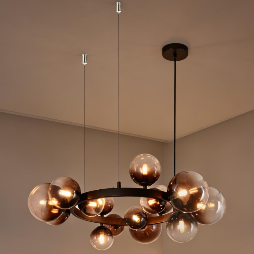 Brilagi - LED-lühter riputuskaabliga MILLA 15xG9/3W/230V pruun/suitsune pruun