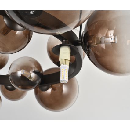 Brilagi - LED-lühter riputuskaabliga MILLA 15xG9/3W/230V pruun/suitsune pruun