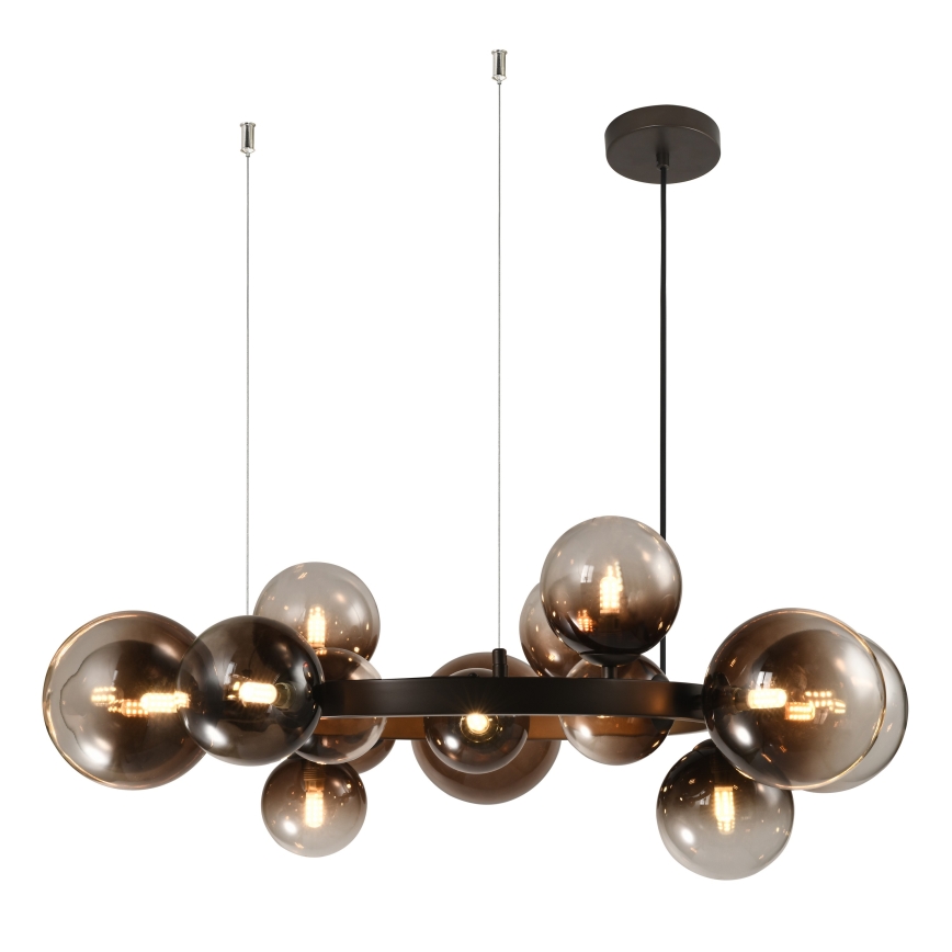 Brilagi - LED-lühter riputuskaabliga MILLA 15xG9/3W/230V pruun/suitsune pruun