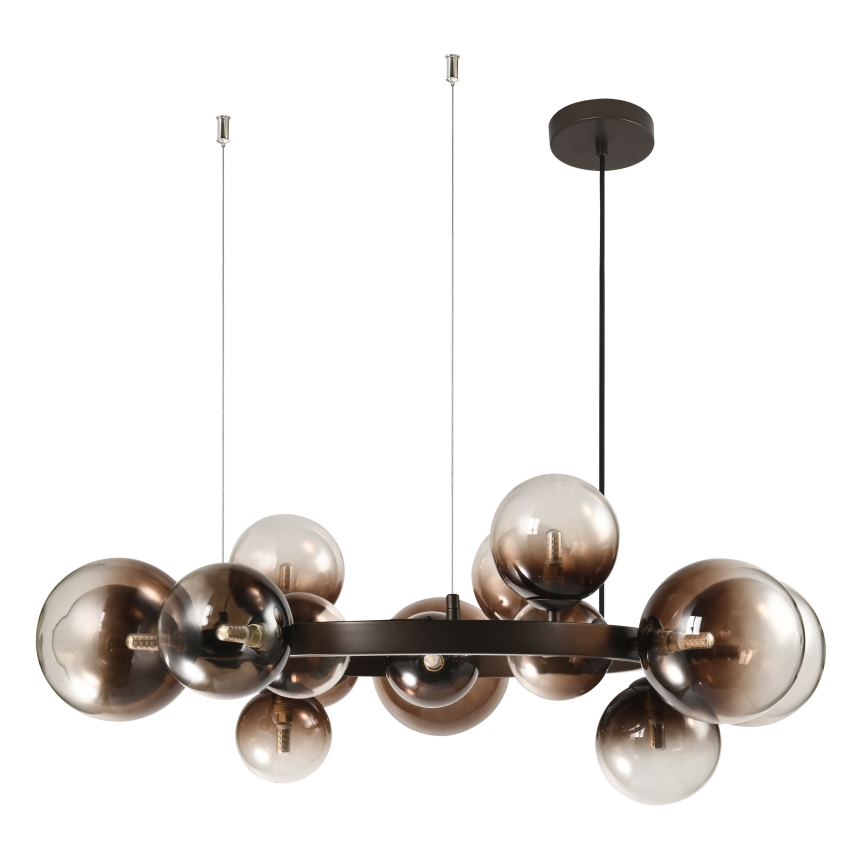 Brilagi - LED-lühter riputuskaabliga MILLA 15xG9/3W/230V pruun/suitsune pruun