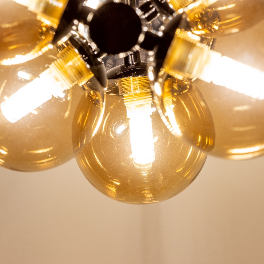 Brilagi - LED-lühter riputuskaabliga MILLA 6xG9/3W/230V must kroom/kuldne