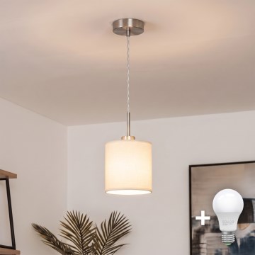 Brilagi - LED-lühter riputuskaabliga NUBILA 1xE27/60W/230V, läbimõõt 14 cm, kreemjas
