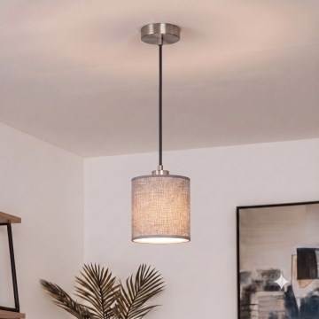 Brilagi - LED-lühter riputuskaabliga NUBILA 1xE27/60W/230V läbimõõt 14 cm must/hall