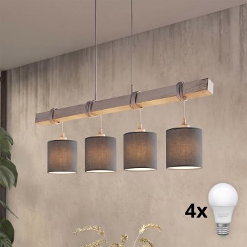BRILAGI - LED-lühter riputuskaabliga NUBILA 4xE27/60W/230V hall/antratsiit