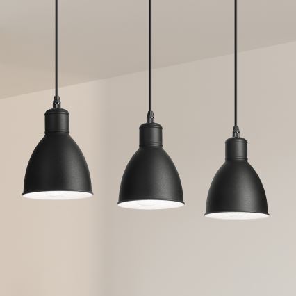 Brilagi - LED-lühter riputuskaabliga RIDDY 3xE27/60W/230V must