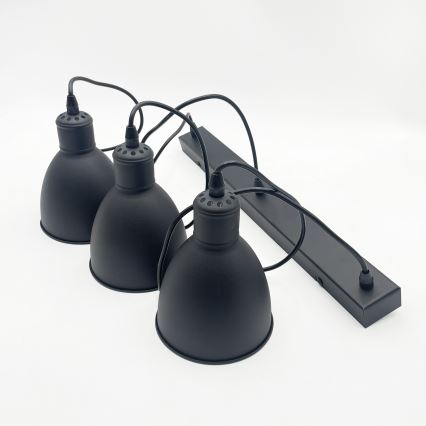 Brilagi - LED-lühter riputuskaabliga RIDDY 3xE27/60W/230V must
