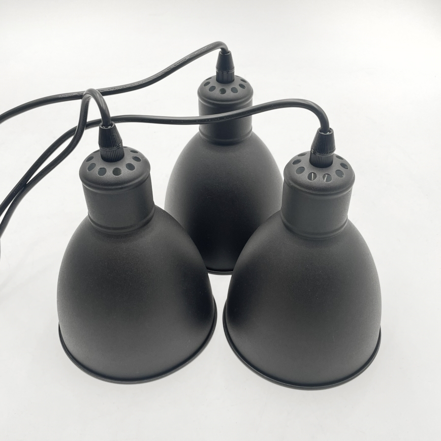 Brilagi - LED-lühter riputuskaabliga RIDDY 3xE27/60W/230V must