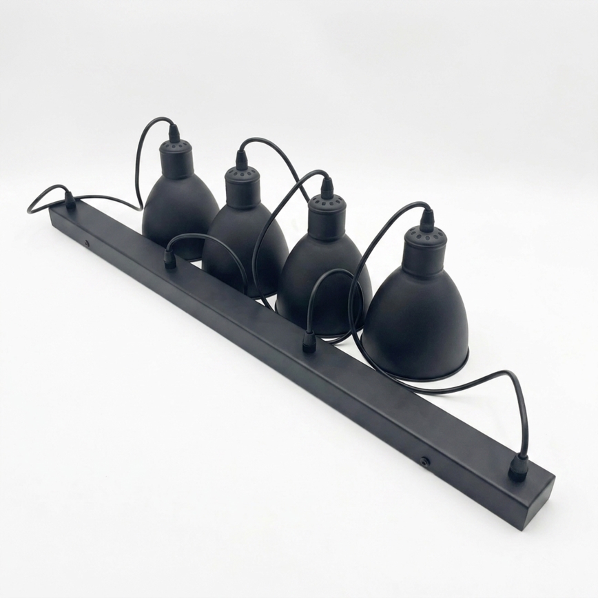Brilagi - LED-lühter riputuskaabliga RIDDY 4xE27/60W/230V must