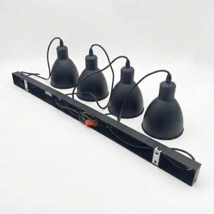 Brilagi - LED-lühter riputuskaabliga RIDDY 4xE27/60W/230V must