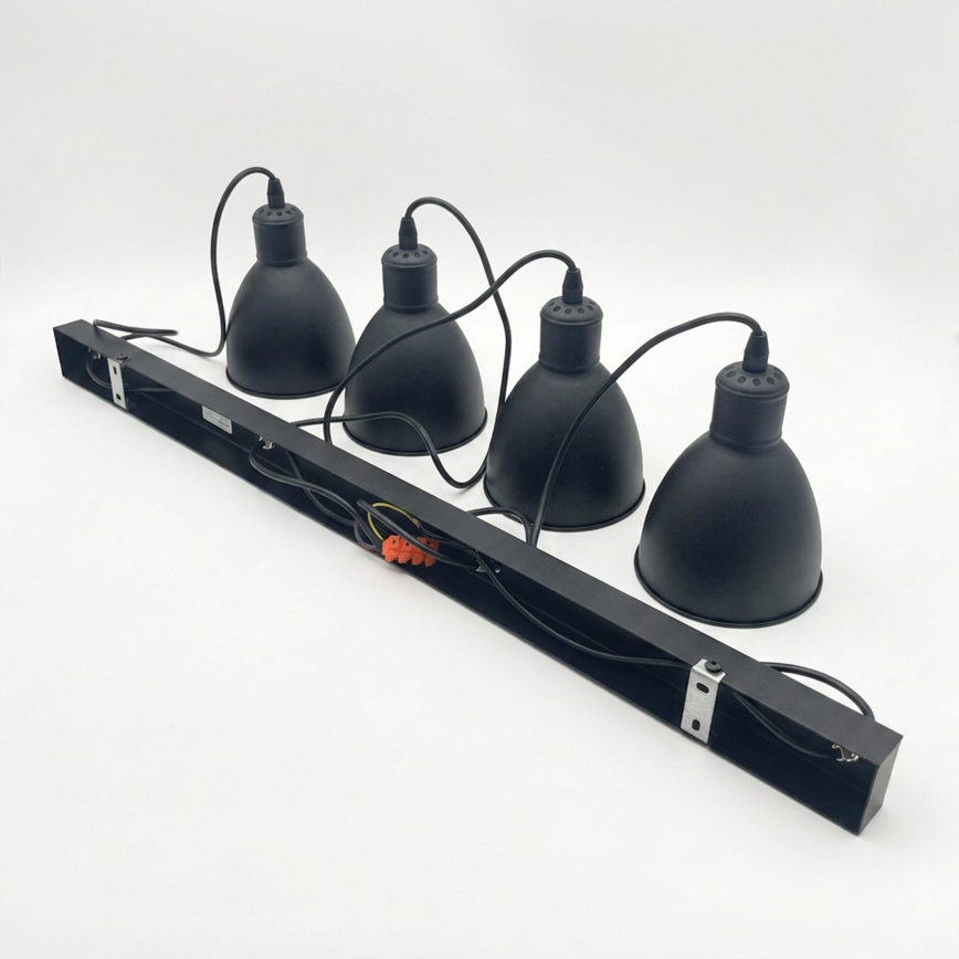 Brilagi - LED-lühter riputuskaabliga RIDDY 4xE27/60W/230V must