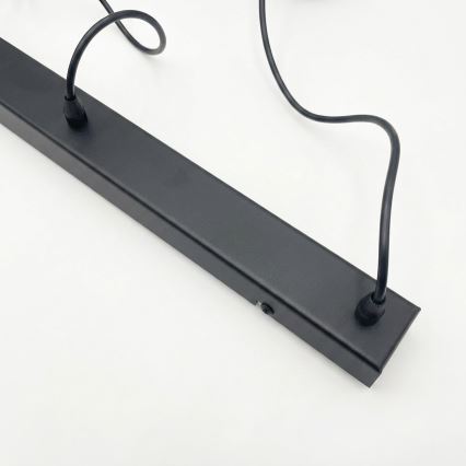Brilagi - LED-lühter riputuskaabliga RIDDY 4xE27/60W/230V must