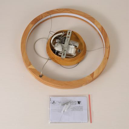 Brilagi - LED-lühter riputuskaabliga UMEA WOOD LED/30W/230V Ø 40 cm kummipuu