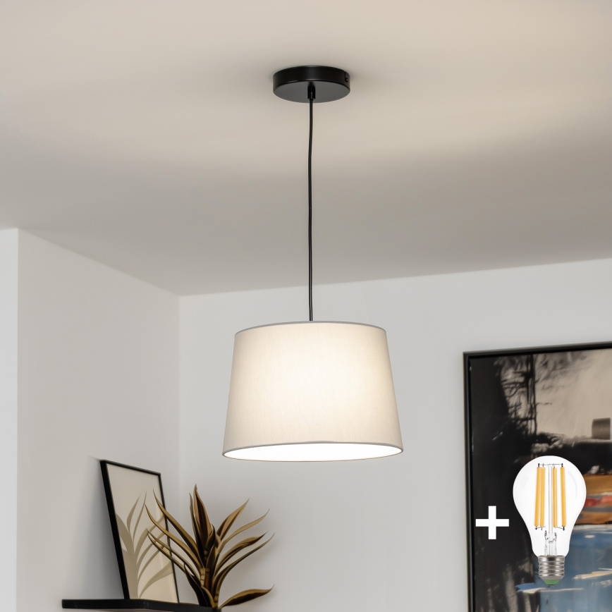 Brilagi - LED-lühter riputuskaablil CERIA 1xE27/40W/230V läbimõõt 30 cm hall