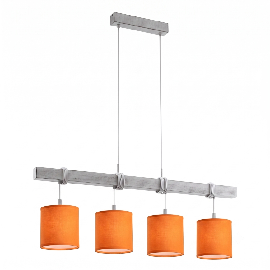 BRILAGI - LED-lühter riputuskaablil NUBILA 4xE27/60W/230V hall/oranž