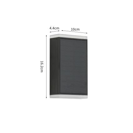 Brilagi - LED päikese seinavalgusti SUN GUARD LED/2W/3,7V 2000 mAh IP45