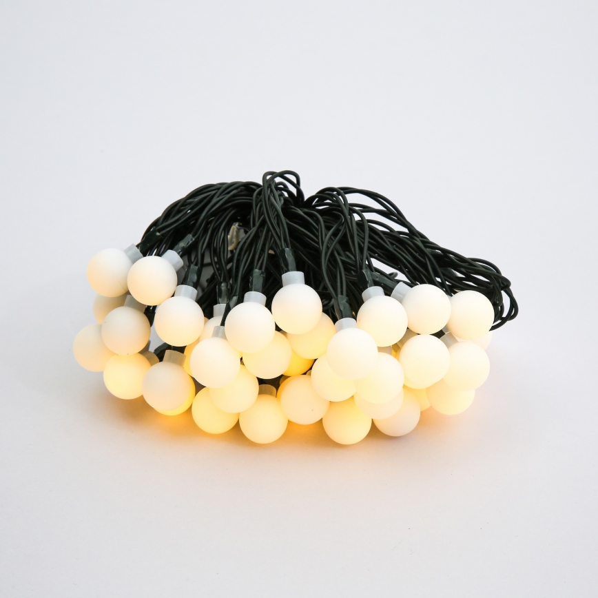 Brilagi - LED Päikesepaneeliga dekoratiivne kett BUBBLE 50xLED/8 funktsiooni 7m IP65 soe valge 600 mAh