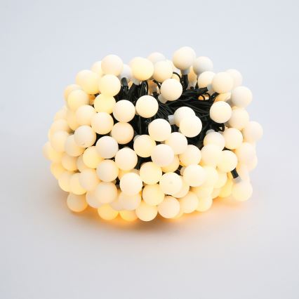 BRILAGI - LED päikeseenergial töötav dekoratiivne valguskett BUBBLE 200xLED/8 režiimi 20m IP65 soe valge 800 mAh