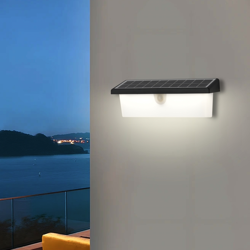 Brilagi - LED Päikesepaneeliga seinavalgusti koos anduriga PÄIKE RAY LED/6W/3,7V 2200 mAh IP44