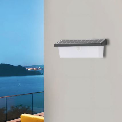 Brilagi - LED Päikesepaneeliga seinavalgusti koos anduriga PÄIKE RAY LED/6W/3,7V 2200 mAh IP44