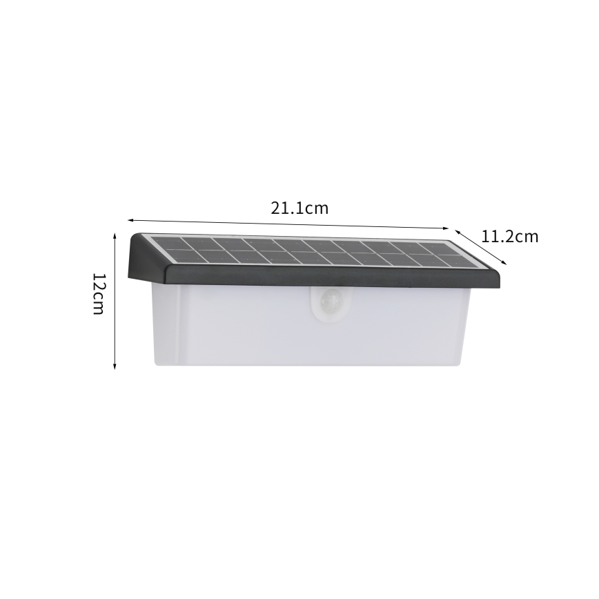 Brilagi - LED Päikesepaneeliga seinavalgusti koos anduriga PÄIKE RAY LED/6W/3,7V 2200 mAh IP44